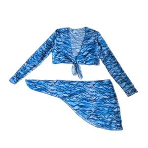 024 NIB Zando Women's 2 Pieces Mesh Swimsuit Beach Cover Set - Size: Small